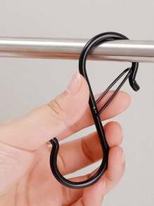 1PC/5PCS/10PCS S Hooks For Hanging,Heavy Duty S Hooks With Buckle S Shaped Hooks Kitchen Pot Rack Hooks Closet Hooks For Hanging Plants,Clothes,Kitchen Utensil, Pots And Pans