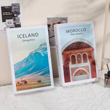 3/2/1 pieza Decoración de libro falso. Estilo de hogar de moda, nombre de ciudad internacional y construcción reconocida - Inspirado por diseñadores, cartón duro (no se puede abrir). Decoración ideal para sala de estar, decoración de escritorio y decoración de pared. Adecuado para muchos escenarios (decoración de habitación, decoración del hogar, decoración de dormitorio, decoración de sala de estar, decoración de oficina, decoración de baño / decoración de escritorio, gabinete de TV, lobby, estantería). Varios regalos festivos.