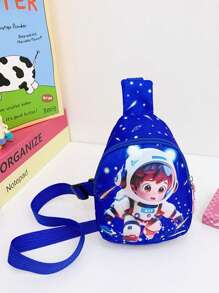 1pc Chest Bag, New Chest Bag, Lightweight Cute Cartoon Coin Purse, Astronaut Spaceman Casual Chest Bag, Suitable For Teenagers, Shopping And Travel Daily Use. - Multicolor - View 15