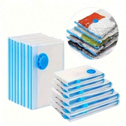 Space Saver Vacuum Storage Bags, Jumbo Vacuum Sealer Bags With Travel Hand Pump, Storage Vacuum Sealed Bags For Clothing, Comforters, Blanket Storage, Bedding Wardrobe Organizers Vacuum Storage Bag Large Capacity Makeup Organizer Makeup Case, For Lipstick, Brush, Skincare, Mobile Phone, Coin, Small Items, For Home, Gift, Vacation And Festival Halloween Christmas Multifunctional Use, Boho Vibes