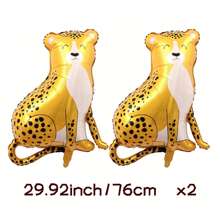 6pcs/2pcs Animal Foil Balloon Set - Large Animal Zoo Shape Balloon, Suitable For Birthday, Christmas, New Year Party, Ball Decoration, Multi Pack Aluminum Foil Balloon, Animal Theme Party Decor