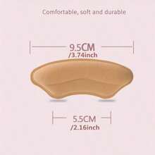 4pcs High Heel Shoe Heel Cushion Pads, Anti-Slip And Anti-Blister Heel Inserts, Shoe Size Reducer/Adjuster Inserts Insulation,Galentines,Puppy,Carnival,Party Decorations,Shoe,Spring Summer Picks,Brides Maid Gifts,Room,Bedroom Decor,Beach,Travel,For Men,For Women,Vacation,Cute Stuff - Apricot - View 4