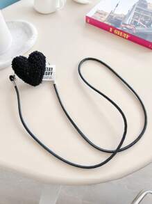 3D Heart-Shaped Mobile Phone Case Back Clip Lanyard, Can Be Crossed Diagonally And Hung Around The Neck, Removable, Adjustable Anti-Fall Mobile Phone Back Clip Lanyard, Universal Mobile Phone Case Gifts For Mother, Family, Friends, Birthday, Holiday Phone Charm, Phone Chain