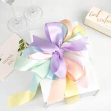 6 rotoli di nastro di raso pastello da 2,5 cm, set di nastri di raso per regali, bouquet floreali, compleanni, feste, matrimoni, decorazioni pasquali, multi-colore 27 m, regali di laurea, decorazioni natalizie per la casa, regali di Natale, decorazioni natalizie