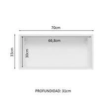 Gabinete Bajo Cocina Madesa Glamy 70cm Color Blanco/marrón - Blanco y Marrón - Ver 3
