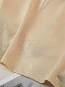 时尚优雅美人鱼婚礼季圆领闪亮“WIFEY”字母印花短袖T恤