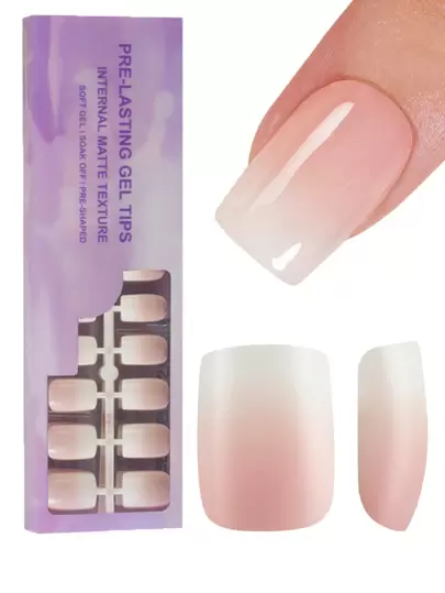 150Pcs Pink & White Ombre French Tip Almond Shaped Gel Nail Tips, 3-In-1 French Manicure Fake Nails For Diy, 15 Sizes For Women & Nail Salons Press On Nails Nail Supplies Nails