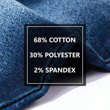 paquete de 3 pantalones vaqueros ajustados de corte recto con elástico para hombre - Negro - Azul oscuro - Azul medio - Ver 2
