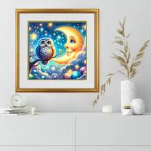 钻石画套装成人 DIY 钻石艺术套装初学者全钻圆形钻石圆点画宝石艺术套装家居墙面装饰礼物 - 彩色 - 查看 5