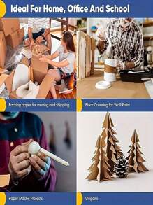 1 Roll Single Layer Single-Sided Coated Kraft Paper, Apparel Fabric Sample Paper, Packaging Paper, Coated Paper, Gift Wrapping, Flower Bouquet Wrapping, Suitable For Apparel Design, Fresh Flower Packaging, Gift Box Packaging, Birthday DIY Wrapping, Back To School, Valentine's Day, Christmas Eve Packaging, Etc.