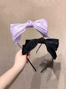 1pc Kids' Multicolor Mesh Bow Hairband, Fashionable And Sweet Daily Accessory