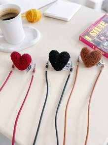 3D Heart-Shaped Mobile Phone Case Back Clip Lanyard, Can Be Crossed Diagonally And Hung Around The Neck, Removable, Adjustable Anti-Fall Mobile Phone Back Clip Lanyard, Universal Mobile Phone Case Gifts For Mother, Family, Friends, Birthday, Holiday Phone Charm, Phone Chain