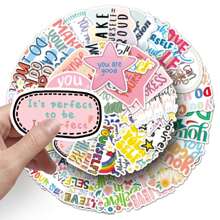 50 English Sentences To Encourage Their Own Graffiti Personalized For Mobile Phone Shell Suitcase Water Bottle Account Sticker Decoration - Multicolor - View 1