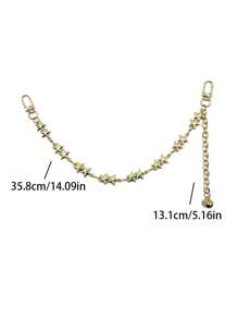 Premium Luxurious Rhinestone Decorated Metallic Bag Charm European Style Chain Ornament Accessory Beach Vacation Y2K - Multicolor - View 3