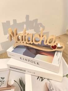 定制英文名字木质花卉摆件，温馨家居装饰，适用于客厅、卧室、书桌，母亲节、父亲节、情人节、生日、周年纪念日、朋友、情侣、毕业典礼、圣诞节等场合，也是一份高档礼物、圣诞礼品用品和旅行收纳用品的理想之选。 - 原木色 - 查看 5