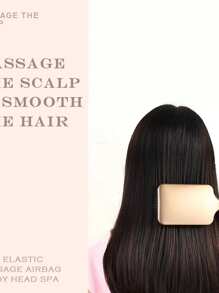 1pc Golden Detangling Hair Brush, Anti-Static Smoothing Hair Brush With 4 Styles: Square Air Cushion Brush, Oval Air Cushion Brush, Flat Brush, Curling Brush, Suitable For Women Home Makeup Vanity,Hair Brush,Comb,Hair Tools,Hair Products And Accessories For Barber Salon Beauty Travel Essentials