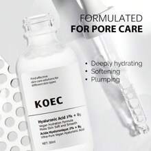 KOEC 1 液盎司 30% AHA + 2% BHA 焕肤爽肤水，1 液盎司 2% 玻尿酸 + B5 保湿双效精华 - 亮肤保湿护肤套装 - 銀色 - 查看 2