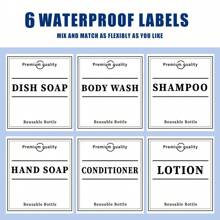 WCIC 16.9oz Glossy Brown Shampoo And Conditioner Dispenser Set,With Wall Mount Brackets Punch Hole Installation, Lotion Pump Bottles,Shower Soap Dispenser With Labels,Plastic,Refillable - Dish Soap Shampoo Conditioner Body Wash Dispenser For Bathroom Shower Wall Back To School - Multicolor - View 6