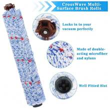 B1SSELL 零件滚刷/主刷和 HEPA 过滤器适用于 B1ssell Crosswave 1785 2551 2328 2303 2305 2306 清洁器地板宠物地毯零件 1866 1868 干湿更换和真空吸尘器机器人配件备件。