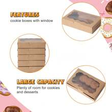 12pcs Cookie/Candy Boxes With Transparent Window, Small Gift Boxes For Pastries, Sweets, Packaging, Weddings, Parties, Birthdays, Baby Showers