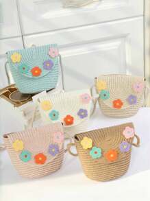 1pc Kids Cute Flap Cover Adjustable Shoulder Strap Crossbody Bag, Suitable For Snacks & Coins, Daily Use - Clamshell Bag - View 1