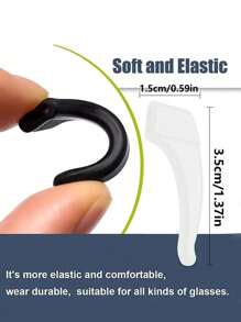 6 stuks siliconen brilhouder, antislip sportbrilstabilisator, siliconen antislip oorclips geschikt voor leesbrillen, zonnebrillen, sportbrillen