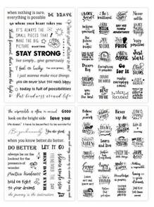 4 件励志单词和短语贴纸，适用于剪贴簿、励志语录贴纸、休闲俚语贴纸