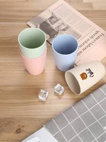 Reusable Drinking Cups,Mouthwash Cup Unbreakable Reusable Drinking Cup For Adult,Wheat Straw Unbreakable Cup - Multicolor - View 6