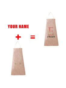 1 pieza Delantal de lino personalizado con texto personalizado, personalizado para hombres y mujeres, delantal de cocina para chef, delantal de cocina personalizado para familia, amigos, mascotas, aniversario, fiestas, Día del Padre, San Valentín, Día de la Madre, cumpleaños, boda