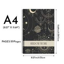 Diario de trabajo de autorreflexión y sombra | Promueve el crecimiento espiritual y la curación emocional | Diario de autoconocimiento profundo, útiles escolares, de vuelta al colegio - Negro - Ver 2
