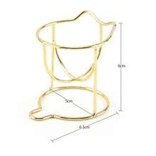 1 Pc Gold Metallic Iron Rack, Sponge Holder/Storage Stand Back To School