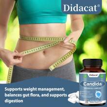Gut Flora Health Supplement - Candida Advanced Complex With Prebiotics, Probiotics And Digestive Enzymes - Multi-System Clear - 120 Capsules - 1 瓶 - 查看 3