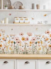 2 pièces Série végétale - Stickers muraux de mini paniers à suspendre simples et frais, décorations pour salon et chambre à coucher, cadeaux d'anniversaire et de remise des diplômes, stickers personnalisés - Vert - Voir 8