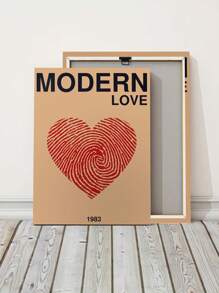 1pc,Text Printing, Modern Style Canvas Mural, Love Theme, Frameless, Indoor Use, Vertical, Home Office Decoration - Multicolor - View 11