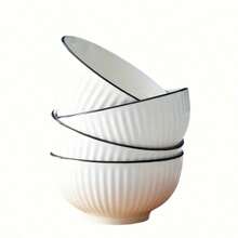 Ceramic Bowl Set - Elegant White Porcelain, Perfect For Pasta, Soups And More - Microwave And Dishwasher Ready - Perfect For Christmas, Thanksgiving And Family Gatherings, Pasta Bowls, Ramen, Pho, Cereal Bowls