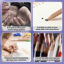 1 pieza Portaminas multicolor de arena movediza, minas HB irrompibles, lápices de pintura de 12 colores, bolígrafo creativo y duradero de alta tecnología, apropiado para escuela, oficina y regalo de regreso a clases
