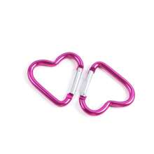 1pc/5pcs/10pcs Heart Shaped Spring Carabiner, Aluminum Alloy Clip,Unisex For Outdoor Climbing Backpack, Everyday Small Gift