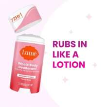 Lume Whole Body Women's Deodorant - Invisible Cream Stick - Aluminum Free - Peony Rose Scent - 2.2oz