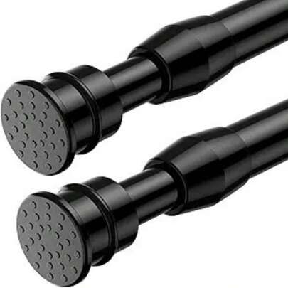 FEPK 1pc Adjustable Tension Curtain Rod, Multifunctional Extension Spring Curtain Rod, Thickened, Suitable For Bathroom, Kitchen, Wardrobe, Windows, Shower Curtains - Bathroom Accessories No-Drill