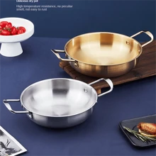 Silver/Gold Stainless Steel Korean Ramen/Instant Noodle/Soup/Seafood Pot, Suitable For Induction Cooktop, Home Use
