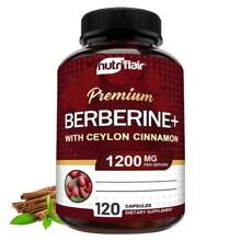 Premium Berberine HCL 1200mg, 120 Capsules - Plus Pure True Ceylon Cinnamon, Berberine HCI Root Supplements Pills - Immune System, Healthy Weight Management - 其他 - 查看 1