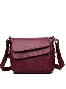High Quality Leather Purses And Handbags Fashion Women Shoulder Bags Luxury Designer Handbag Flap Ladies Crossbody Bags Small Tote Bag - Burgundy - View 6