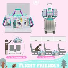 1pc Kids Duffle Bag Girls Travel Bag For Kids Overnight Bag For Kids Sports Bag For Girls Weekender Bag Gym Bag For Boys With Shoe Compartment Messenger Bag