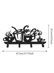 1pc Iron Artistic Black Metal Coffee Mug Holder Hook, High-Quality Cup Rack, Suitable For Living Room, Bedroom, Can Be Used As Personalized Gift To Bring A Relaxing Afternoon Tea Vibe