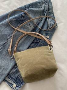 Mini sac seau à la mode massif, sac à bandoulière pour femme