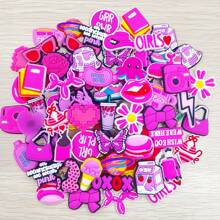 37pcs Casual Street Style Plastic EVA Bag Accessories Charm Multifunctional Reusable Colorful With Flowers Design For Beach Backpack Bows