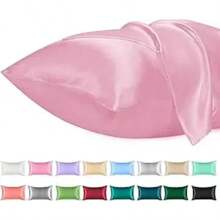 1 funda de almohada de satén para el cabello similar a fundas de almohada de seda para la piel, fundas de almohada suaves y sedosas, regalos para ella o él PJ1S - Marina de - Ver 6