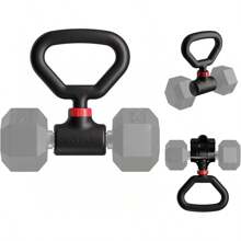 Convertidor de mancuernas Jayflex Hyperbell - Convierte mancuernas en barra y kettlebell para fitness en el hogar - Ajustable y con capacidad de hasta 200 lb para levantamiento de pesas - Pesa rusa - Ver 1