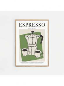 1 Stück Vintage Italien Reise Essen Spaghetti Kaffee Mittelmeerküste Landschaft Poster Leinwand Gemälde Wandbild Heimdekoration ohne Rahmen - Verschiedenfarbig - Übersicht 61