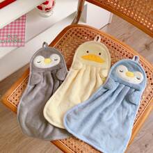 3pcs Set Cute Penguin Hanging Hand Towels Bathroom Decor Summer - Multicolor - View 6
